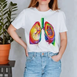 Codex Anatomicus T-shirts^Lungs Unisex T-Shirt - Watercolor