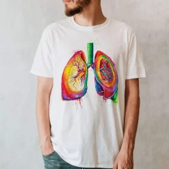 Codex Anatomicus T-shirts^Lungs Unisex T-Shirt - Watercolor