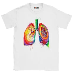 Codex Anatomicus T-shirts^Lungs Unisex T-Shirt - Watercolor