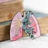 Codex Anatomicus Enamel Pins^Lungs with flowers - Enamel pin