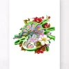 Codex Anatomicus Various Organs^Lymph node anatomy - Floral - White