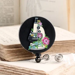 Codex Anatomicus Badge Reels^Microscope badge reel