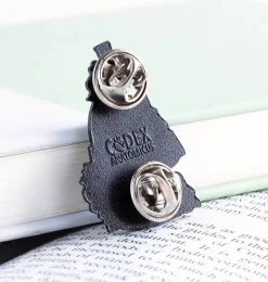 Codex Anatomicus Enamel Pins^Microscope with flowers - Enamel pin