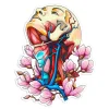 Codex Anatomicus Stickers^Neck veins & arteries sticker - Floral