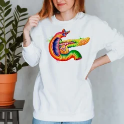 Codex Anatomicus Sweatshirts^Pancreas Unisex Sweatshirt - Watercolor