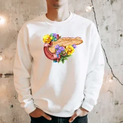 Codex Anatomicus Sweatshirts^Pancreas Unisex Sweatshirt - Floral