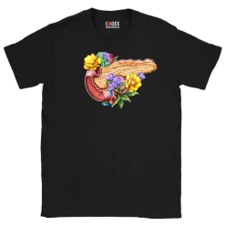 Codex Anatomicus T-shirts^Pancreas Unisex T-Shirt - Floral