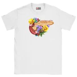 Codex Anatomicus T-shirts^Pancreas Unisex T-Shirt - Floral