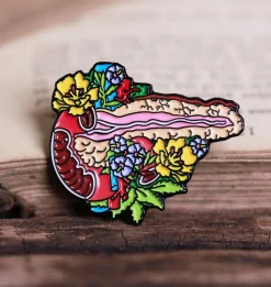 Codex Anatomicus Enamel Pins^Pancreas with flowers - Enamel pin