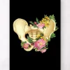 Codex Anatomicus Skull & Skeleton^Pelvis anatomy - Floral - Black