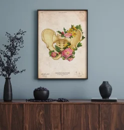 Codex Anatomicus Skull & Skeleton^Pelvis anatomy - Floral - Vintage