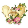 Codex Anatomicus Stickers^Pelvis anatomy sticker - Floral