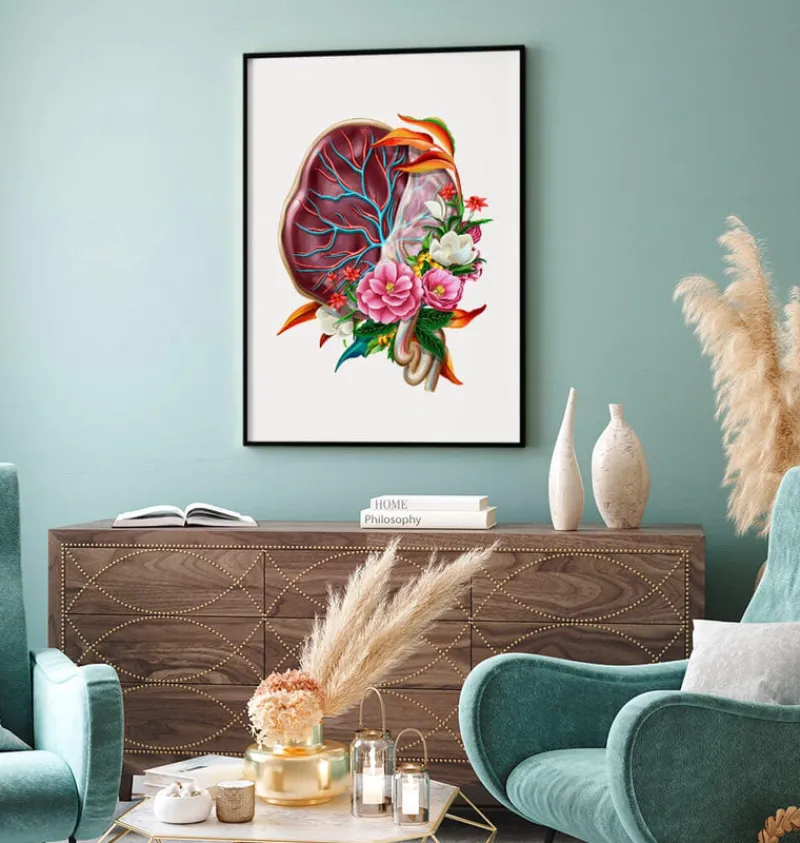 Codex Anatomicus Obstetrics & Gynecology^Placenta anatomy - Floral - White