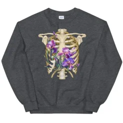 Codex Anatomicus Sweatshirts^Rib cage I Unisex Sweatshirt - Floral