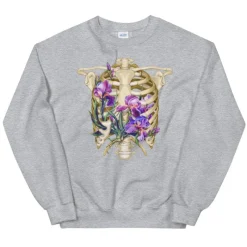 Codex Anatomicus Sweatshirts^Rib cage I Unisex Sweatshirt - Floral