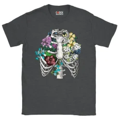 Codex Anatomicus T-shirts^Rib Cage II Unisex T-Shirt - Floral