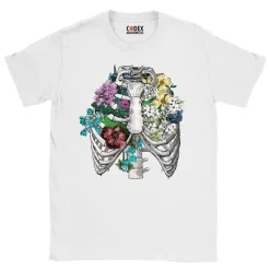 Codex Anatomicus T-shirts^Rib Cage II Unisex T-Shirt - Floral