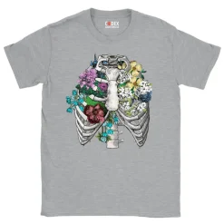 Codex Anatomicus T-shirts^Rib Cage II Unisex T-Shirt - Floral