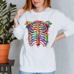 Codex Anatomicus Sweatshirts^Rib cage Unisex Sweatshirt - Watercolor