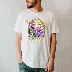 Codex Anatomicus T-shirts^Rib cage Unisex T-Shirt - Floral