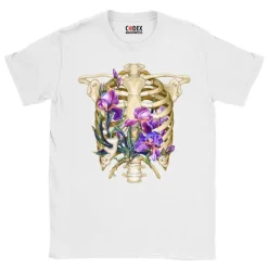 Codex Anatomicus T-shirts^Rib cage Unisex T-Shirt - Floral
