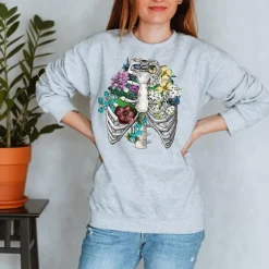 Codex Anatomicus Sweatshirts^Ribcage II Unisex Sweatshirt - Floral