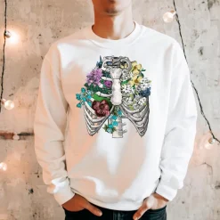 Codex Anatomicus Sweatshirts^Ribcage II Unisex Sweatshirt - Floral
