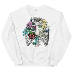 Codex Anatomicus Sweatshirts^Ribcage II Unisex Sweatshirt - Floral