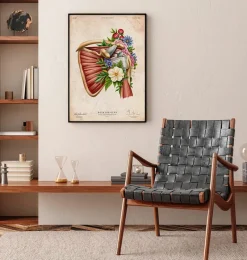 Codex Anatomicus Skull & Skeleton^Rotator cuff tear - Floral - Vintage