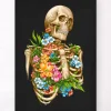 Codex Anatomicus Skull & Skeleton^Skeleton anatomy - Floral - Black