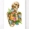Codex Anatomicus Skull & Skeleton^Skeleton anatomy - Floral - White