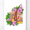 Codex Anatomicus Various Organs^Skin anatomy - Floral - White