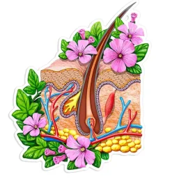 Codex Anatomicus Stickers^Skin anatomy sticker - Floral