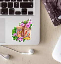 Codex Anatomicus Stickers^Skin anatomy sticker - Floral