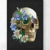 Codex Anatomicus Skull & Skeleton^Skull anatomy - Floral - Black