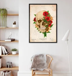Codex Anatomicus Skull & Skeleton^Skull anatomy IV - Floral - Vintage