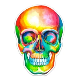 Codex Anatomicus Stickers^Skull sticker - Watercolor Splash