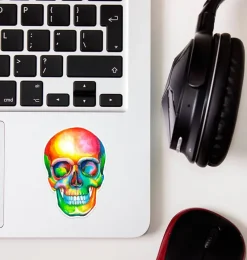 Codex Anatomicus Stickers^Skull sticker - Watercolor Splash