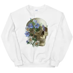 Codex Anatomicus Sweatshirts^Skull Unisex Sweatshirt - Floral