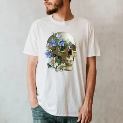 Codex Anatomicus T-shirts^Skull Unisex T-Shirt - Floral