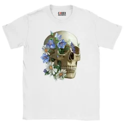 Codex Anatomicus T-shirts^Skull Unisex T-Shirt - Floral