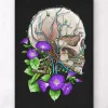 Codex Anatomicus Skull & Skeleton^Skull with flowers - Black