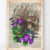 Codex Anatomicus Skull & Skeleton^Skull with flowers - Old dictionary page