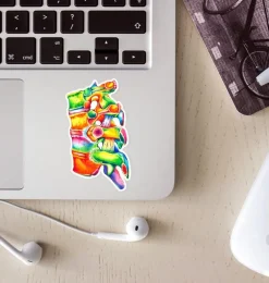Codex Anatomicus Stickers^Spine anatomy sticker II - Watercolor Splash