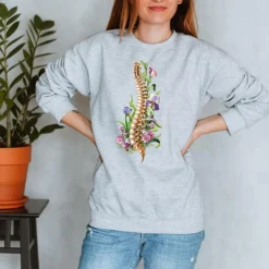 Codex Anatomicus Sweatshirts^Spine Unisex Sweatshirt - Floral