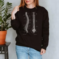 Codex Anatomicus Sweatshirts^Spine Unisex Sweatshirt - Chalkboard