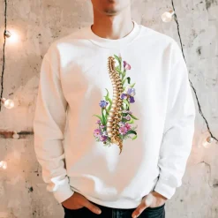 Codex Anatomicus Sweatshirts^Spine Unisex Sweatshirt - Floral