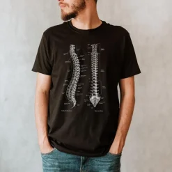 Codex Anatomicus T-shirts^Spine Unisex T-Shirt - Chalkboard