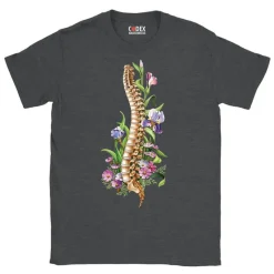 Codex Anatomicus T-shirts^Spine Unisex T-Shirt - Floral