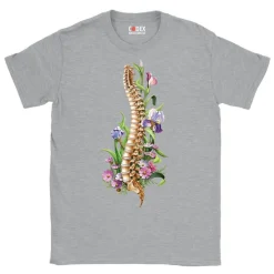 Codex Anatomicus T-shirts^Spine Unisex T-Shirt - Floral